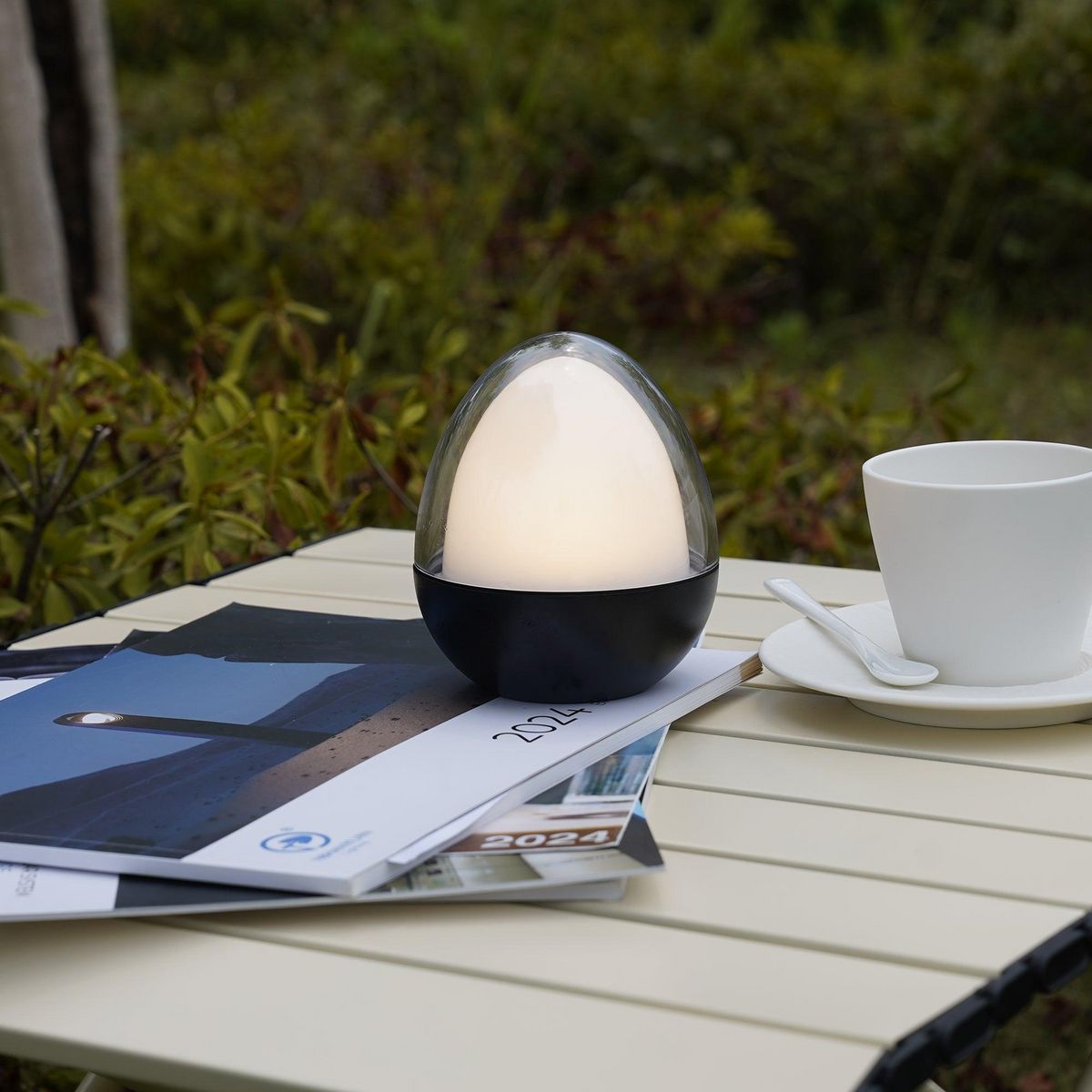 Lumisky Lampe de table sans fil OVIE Blanc Aluminium H12cm