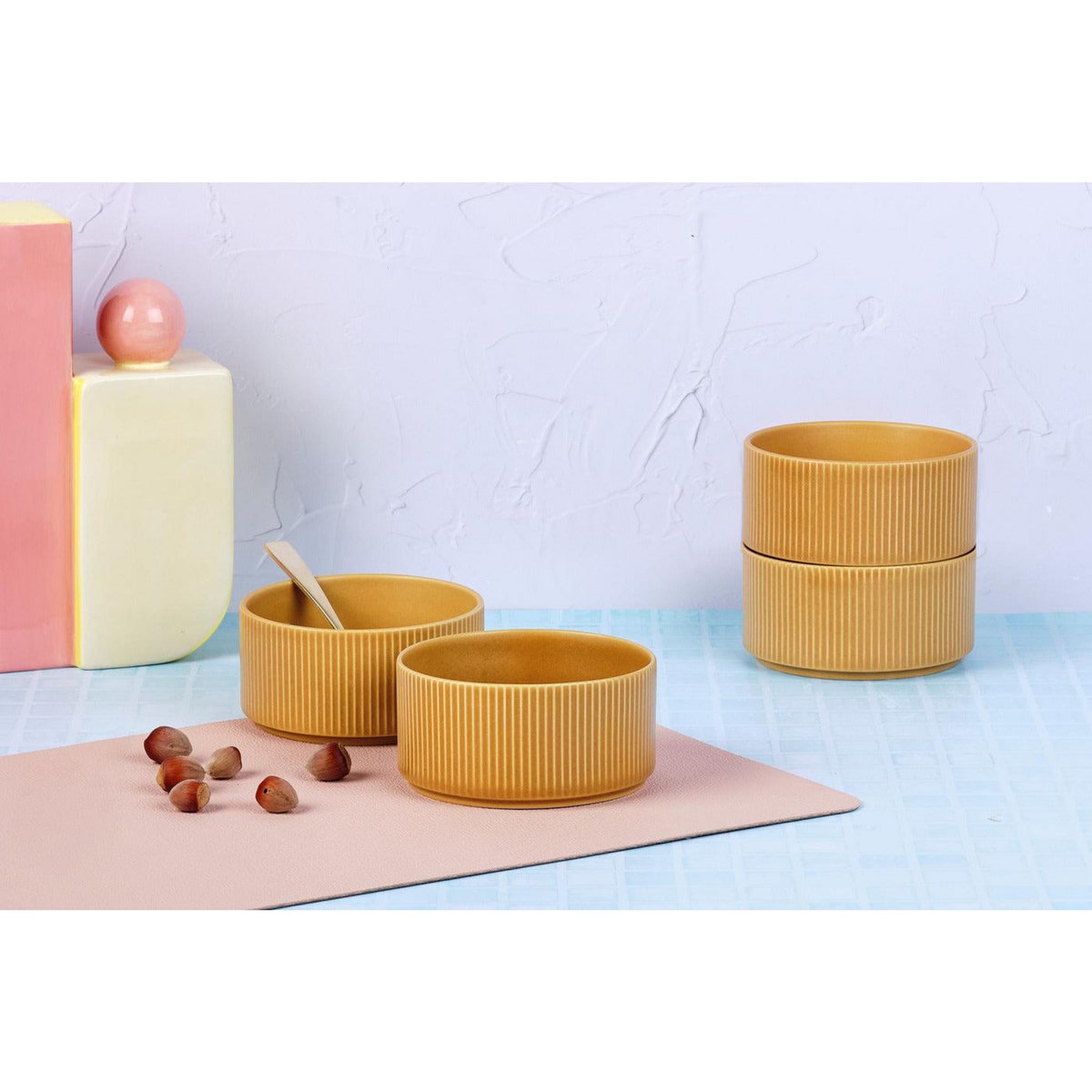 BJORN Bol SCANDI Ø12cm - 4 pièces - Ocre