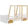 Voir la diapositive 1 : MERAX Lit cabane enfant 90x200cm pin coloris blanc+bois