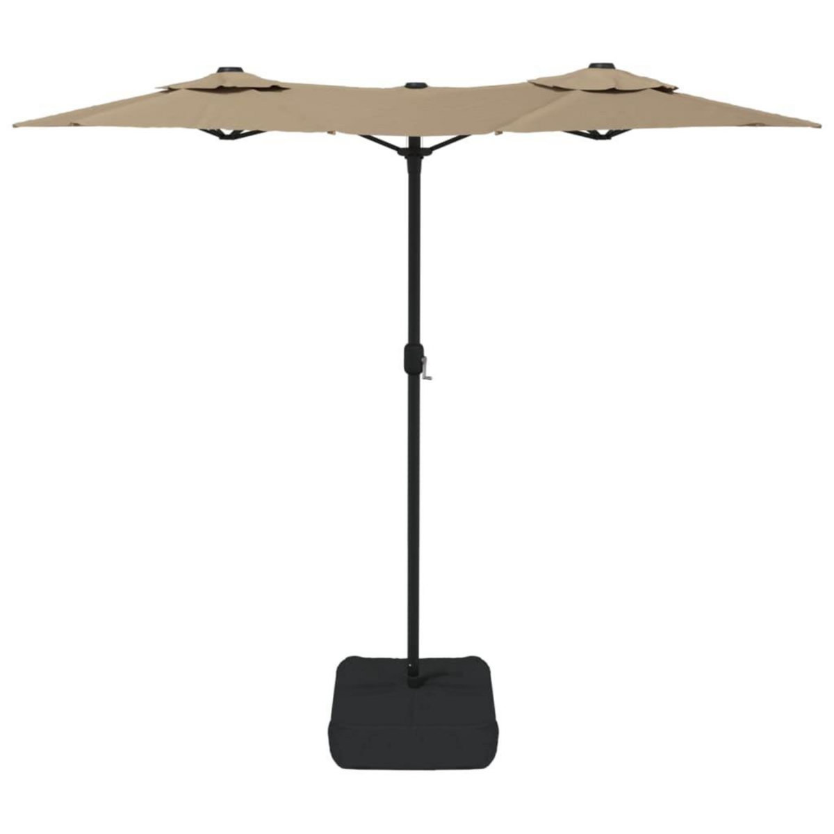 VIDAXL Parasol de jardin a double tete taupe 316x240 cm