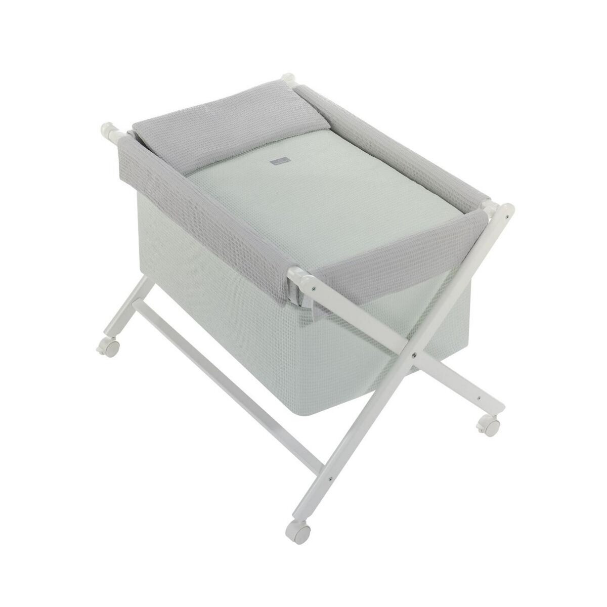 INTERBABY Berceau en Croix Astrid Vert - Sécurité et Confort pour Bébé