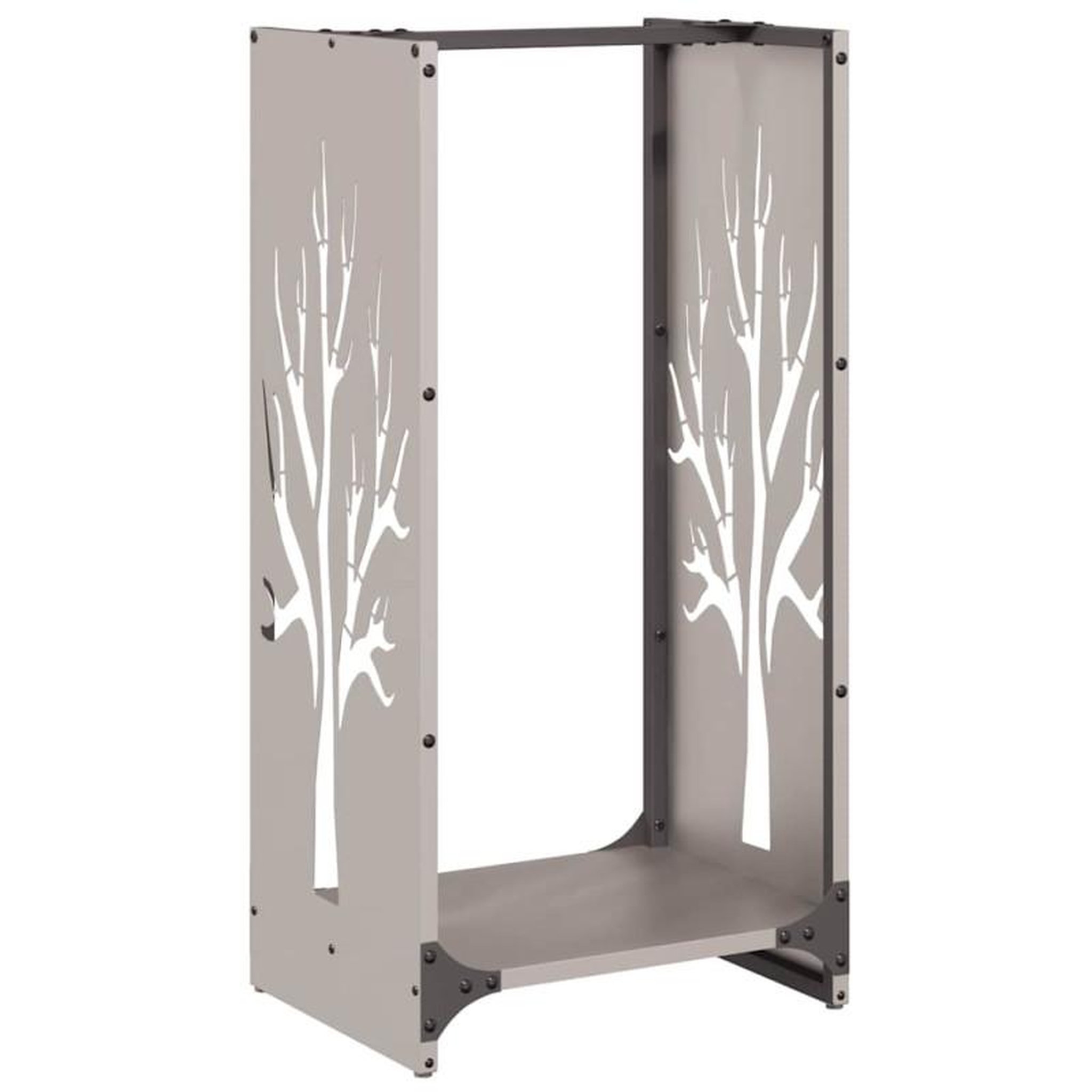 Voir la diapositive 5 : VIDAXL Étagère à bois 40x30x80 cm acier résistant aux intempéries
