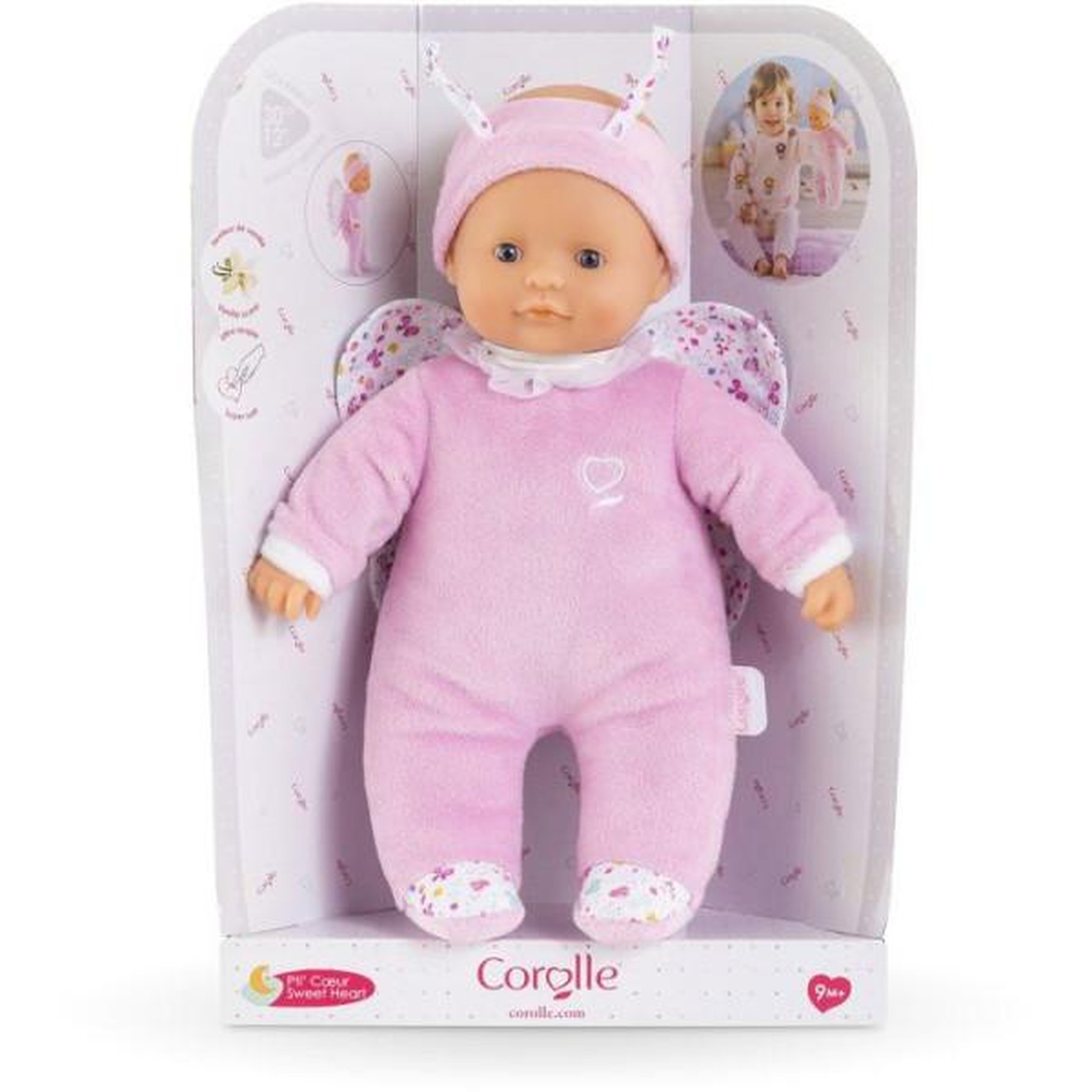 Voir la diapositive 2 : Corolle Mon Doudou - COROLLE - Pti' Cœur Papillon - 30 cm - Senteur vanille