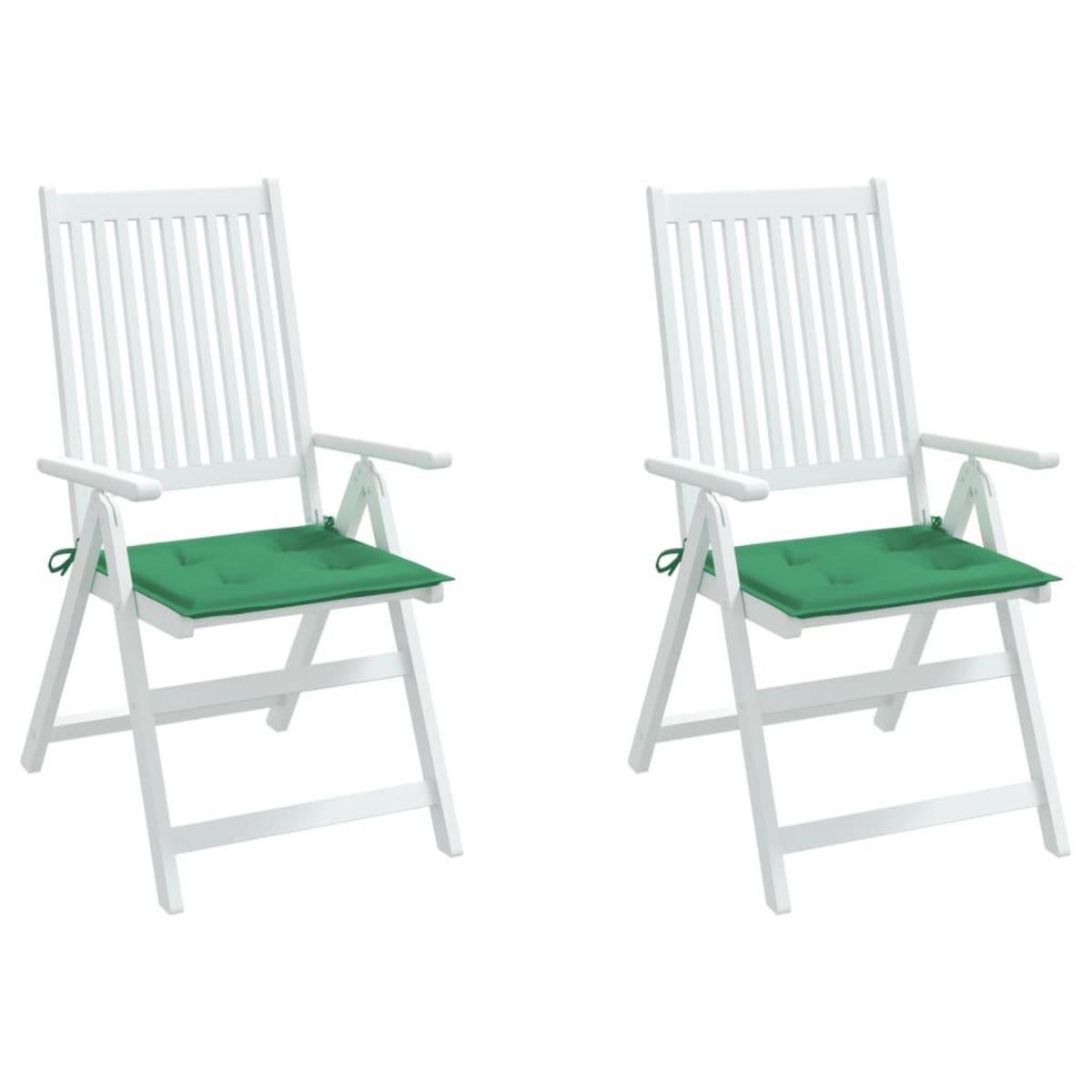 VIDAXL Coussins de chaise de jardin lot de 2 vert 50x50x3 cm