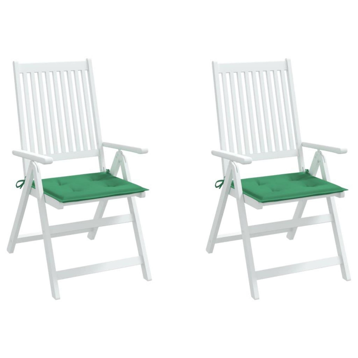 VIDAXL Coussins de chaise de jardin lot de 2 vert 50x50x3 cm