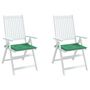 Voir la diapositive 4 : VIDAXL Coussins de chaise de jardin lot de 2 vert 50x50x3 cm