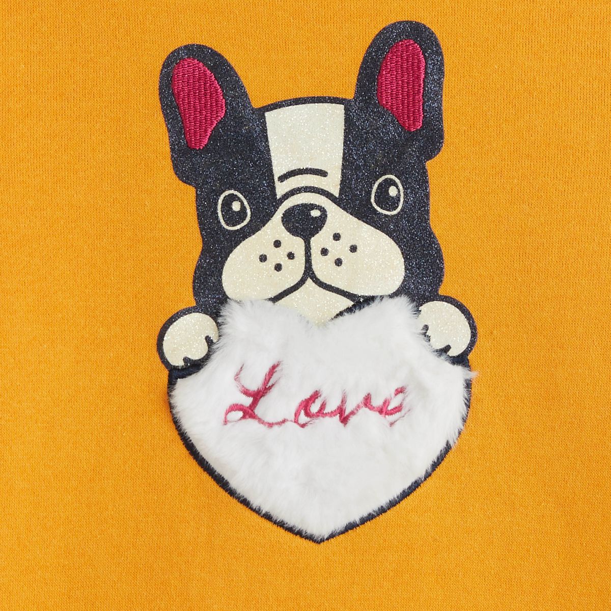 IN EXTENSO Sweat à sequins reversibles chien fille