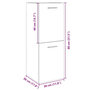 Voir la diapositive 6 : VIDAXL Armoire de salle de bain Chene sonoma 30x30x80 cm Agglomere