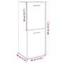 Voir la diapositive 6 : VIDAXL Armoire de salle de bain Chene sonoma 30x30x80 cm Agglomere