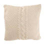 Voir la diapositive 1 : Paris Prix Coussin en Tricot Tressé  Helena  50x50cm Blanc