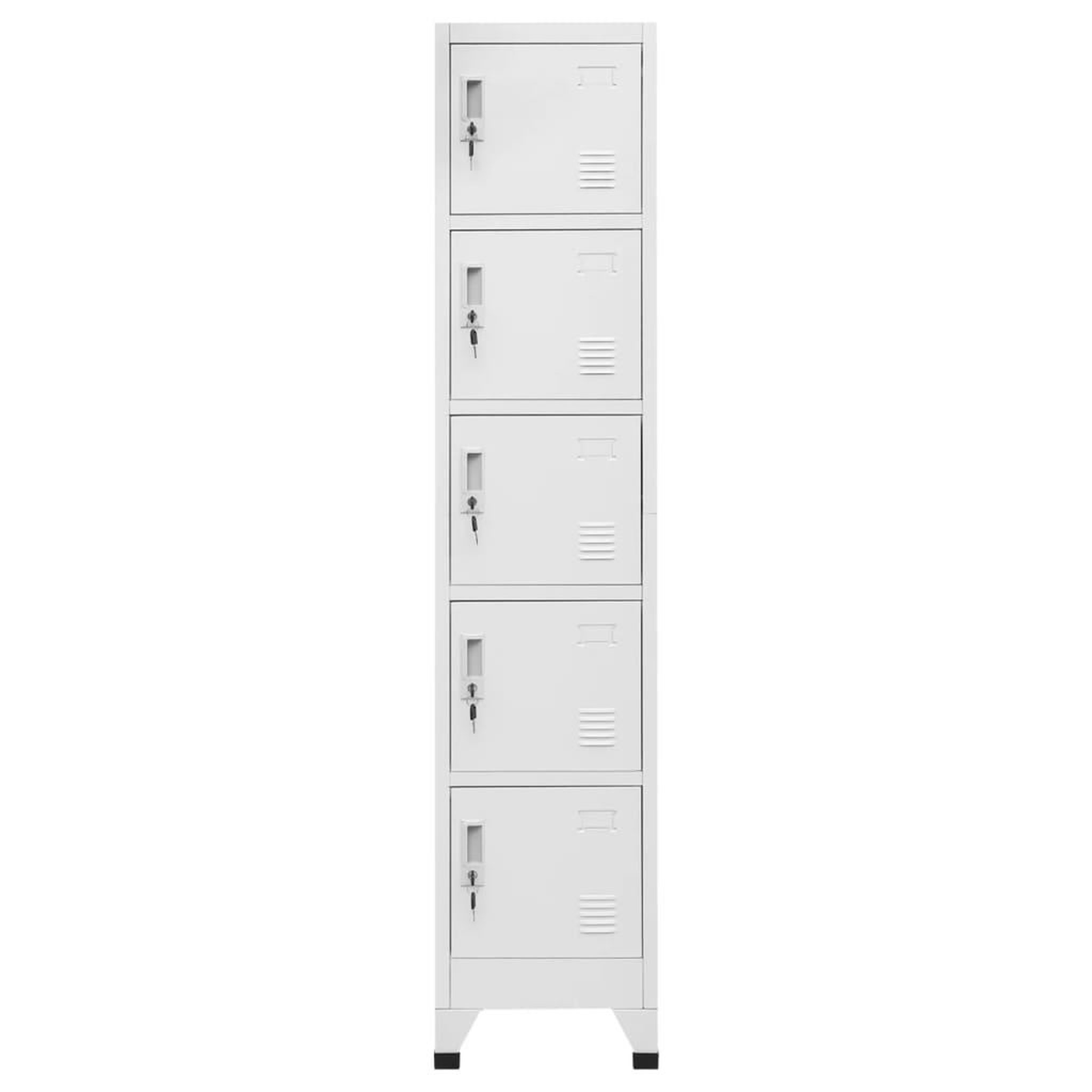 Voir la diapositive 2 : VIDAXL Armoire a casiers Blanc 38x40x180 cm Acier