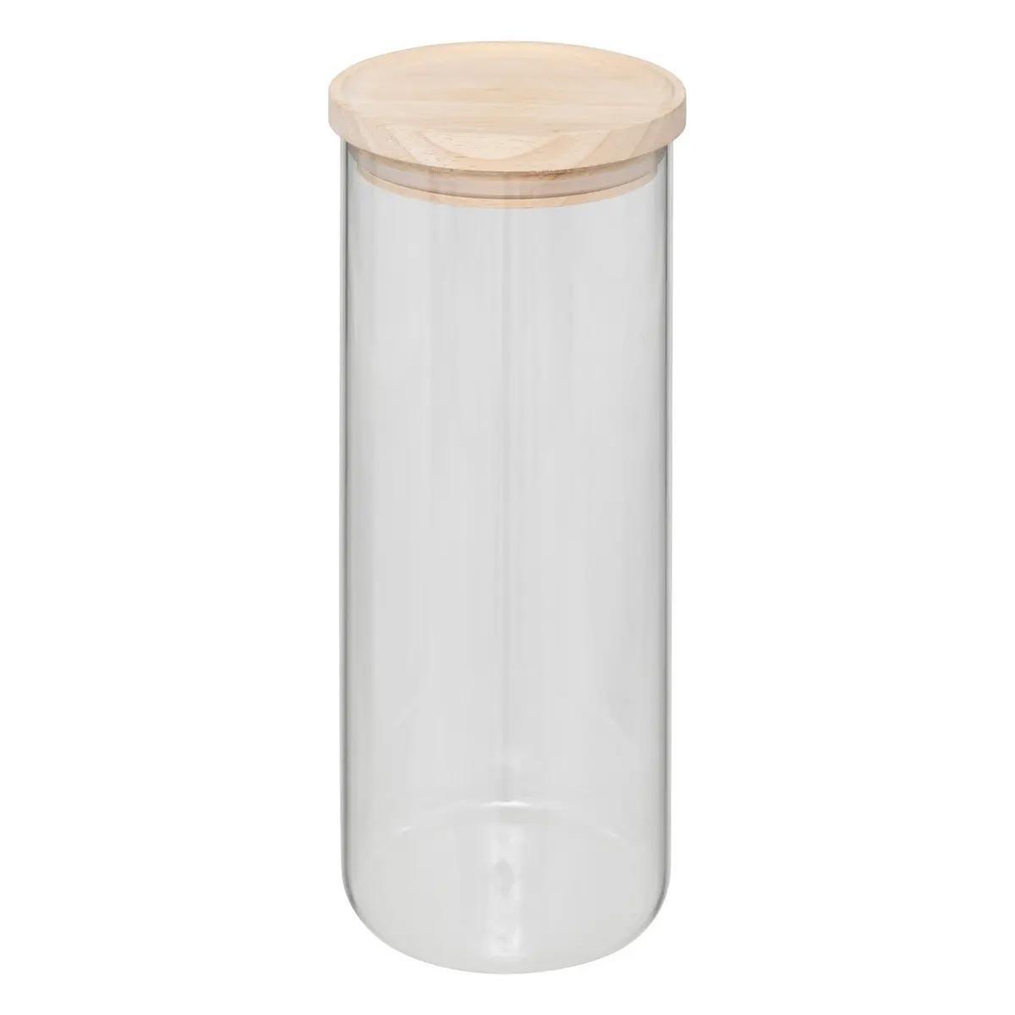FIVE Bocal en verre haut  hermet  1,6l transparent & naturel