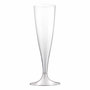 Voir la diapositive 2 : Paris Prix Lot de 6 Flûtes à Champagne Réutilisable  Plastique  14cl Transparent