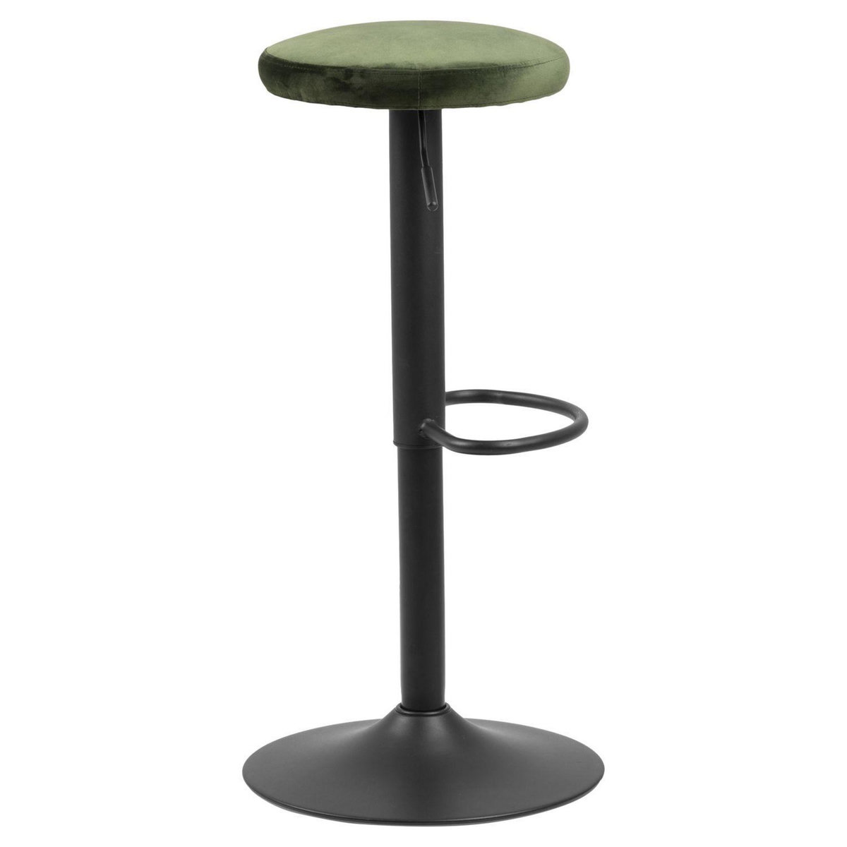 TOILINUX Lot de 2 Tabourets de bar Finch avec repose pieds et hauteur réglable en tissu et métal