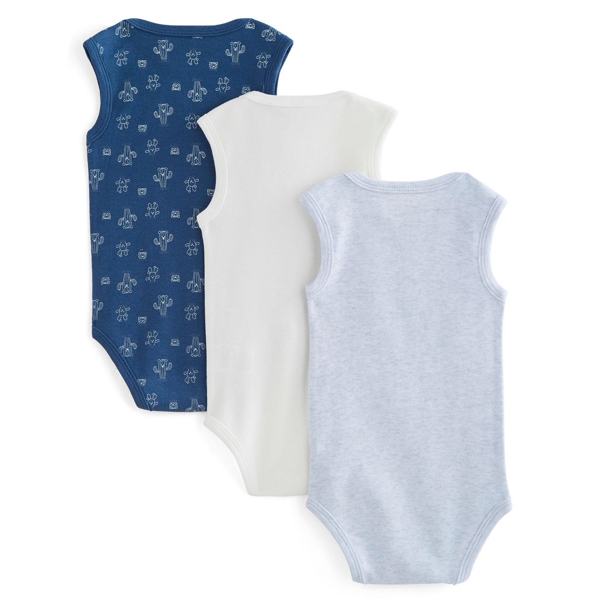 IN EXTENSO Lot de 3 bodies sans manches bébé garçon