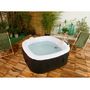 Voir la diapositive 1 : COCOONING Spa gonflable 4 places Carré 154x154x165 cm MALAGA