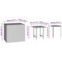 Voir la diapositive 6 : VIDAXL Tables d'appoint de jardin 3 pcs marron resine tressee