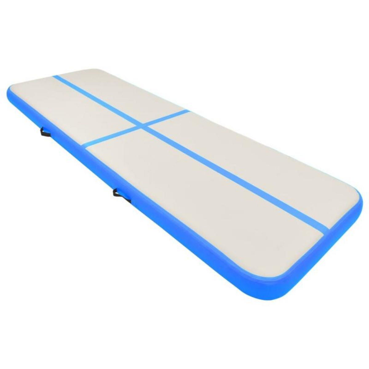VIDAXL Tapis gonflable de gymnastique avec pompe 300x100x15cm PVC Bleu