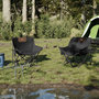 Voir la diapositive 3 : VIDAXL Chaise de camping avec poche pliable lot de 2 noir
