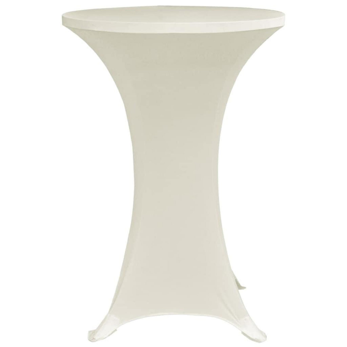 VIDAXL Housses elastiques de table Ø 80 cm Creme 4 pcs