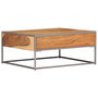 Voir la diapositive 5 : VIDAXL Table basse 75x75x35 cm Bois solide d'acacia