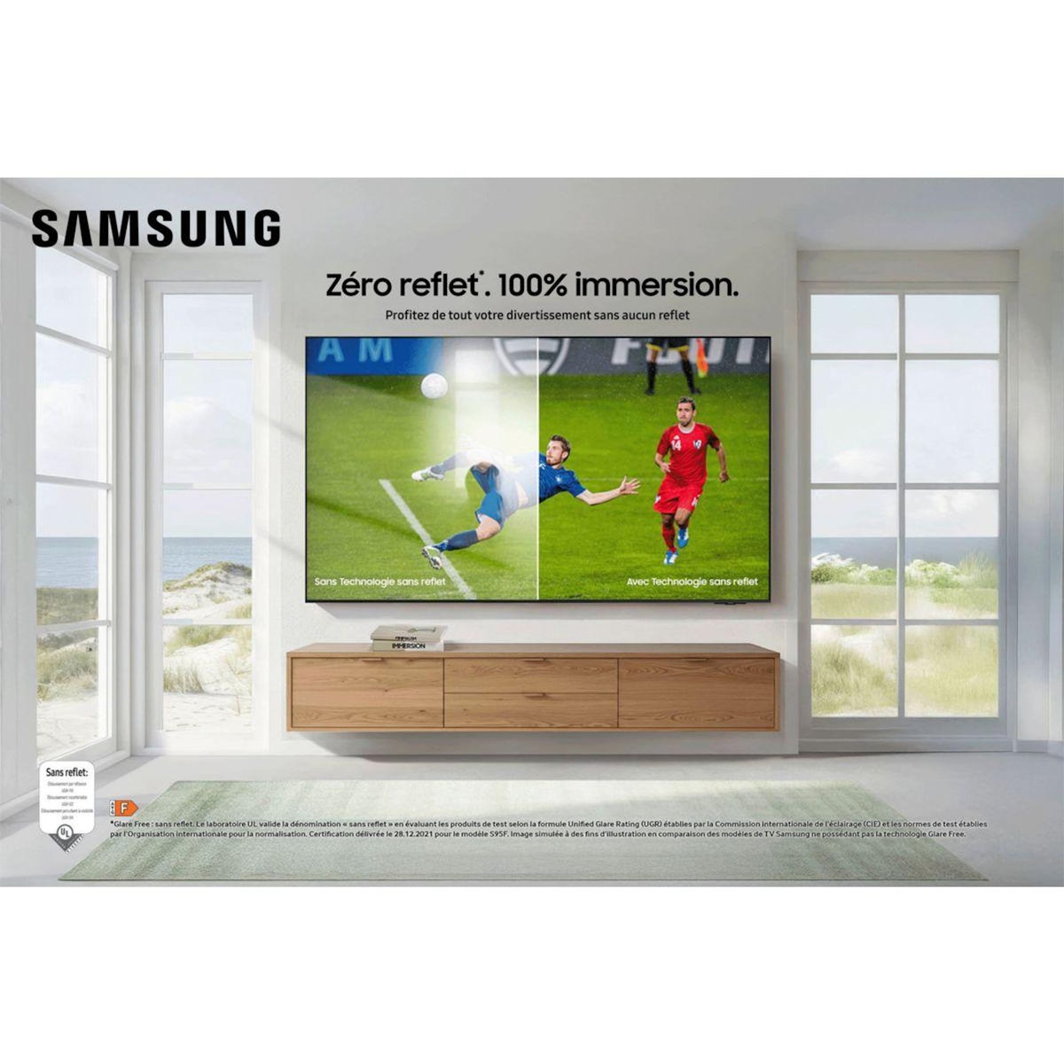 Samsung TV OLED TQ83S95F sans reflet 4K AI Smart TV2025
