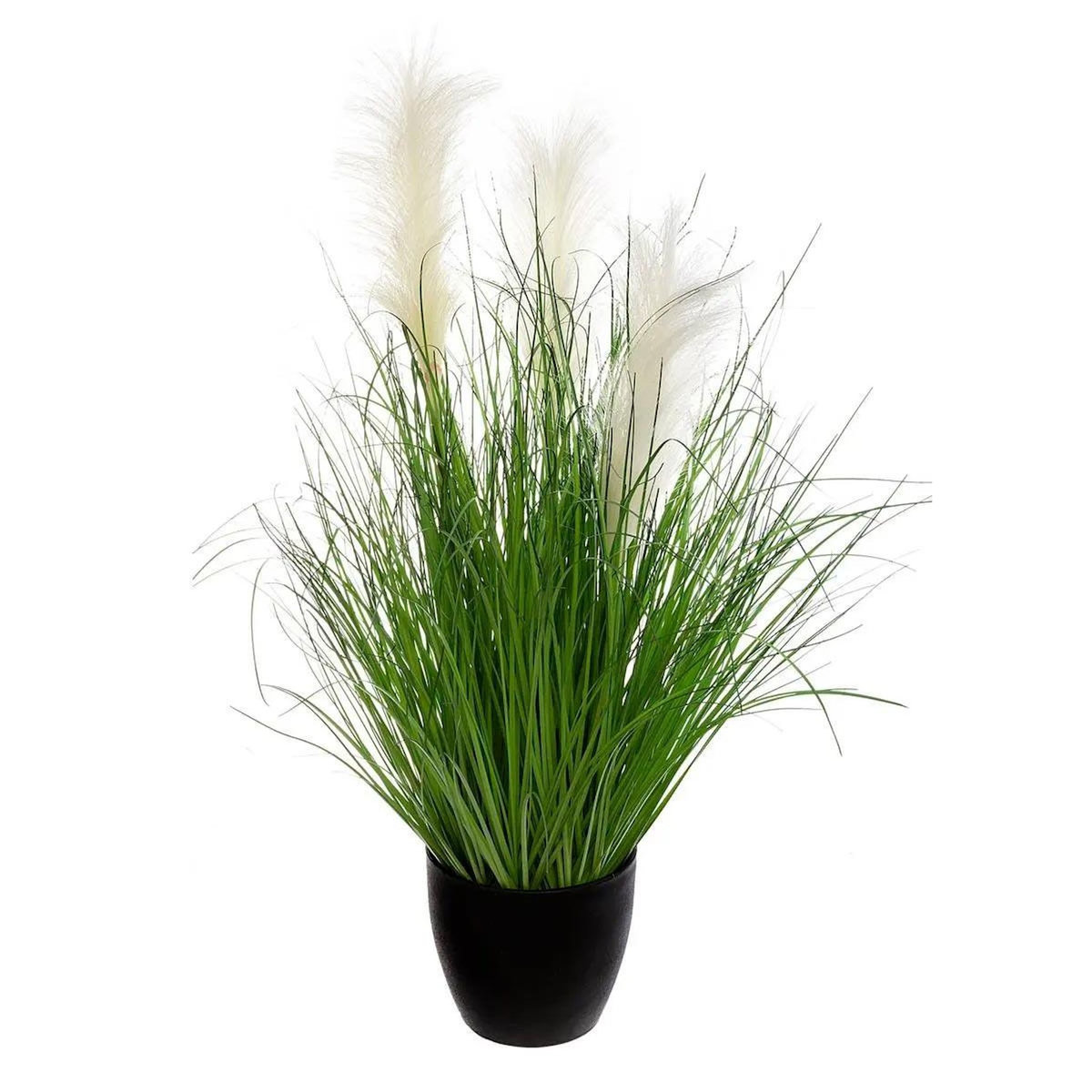 ATMOSPHERA Plante Artificielle en Pot  Herbes Folles  70cm Vert