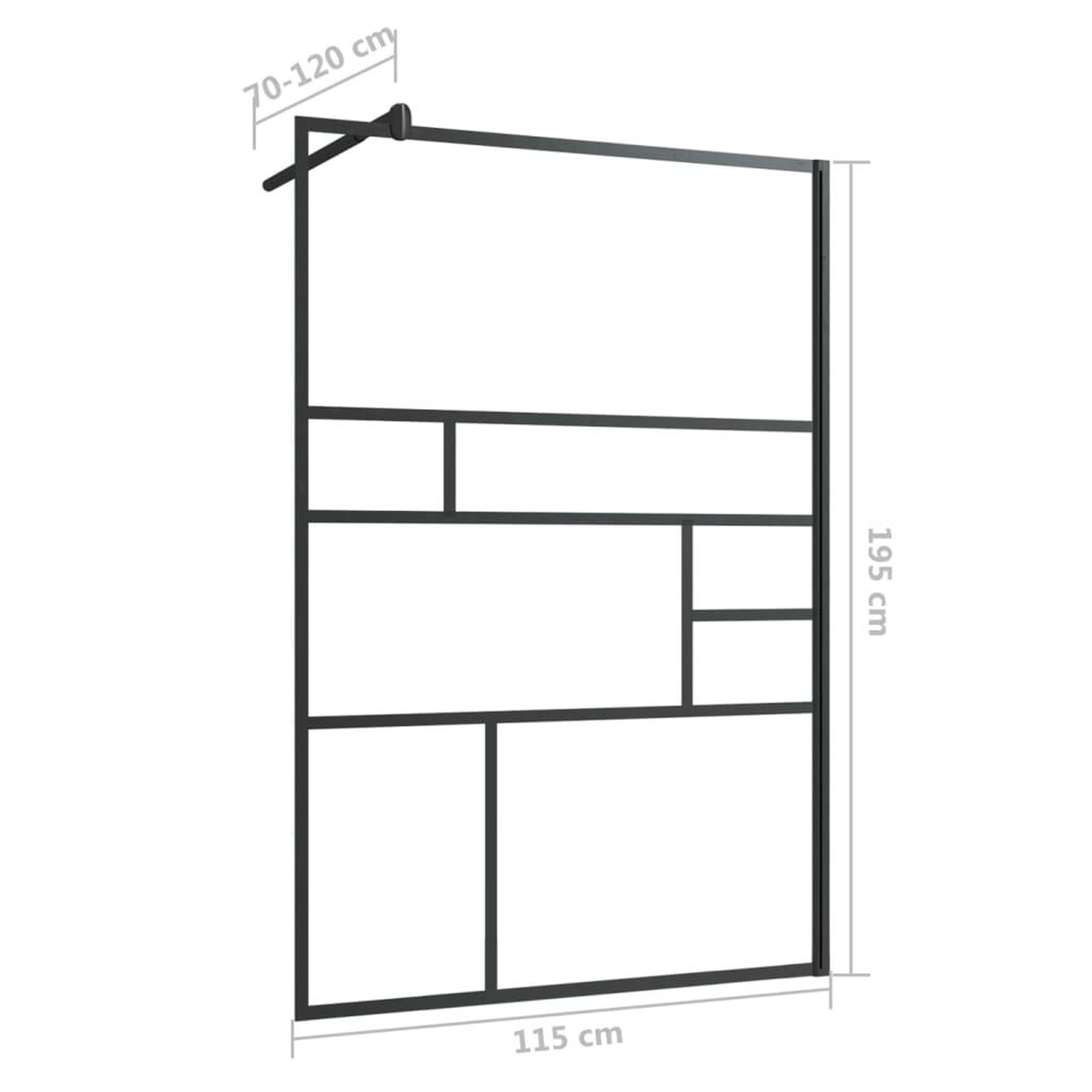 Voir la diapositive 6 : VIDAXL Paroi de douche a verre ESG transparent 115x195 cm Noir