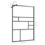 Voir la diapositive 6 : VIDAXL Paroi de douche a verre ESG transparent 115x195 cm Noir