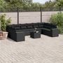 Voir la diapositive 1 : VIDAXL Salon de jardin 11 pcs avec coussins noir resine tressee
