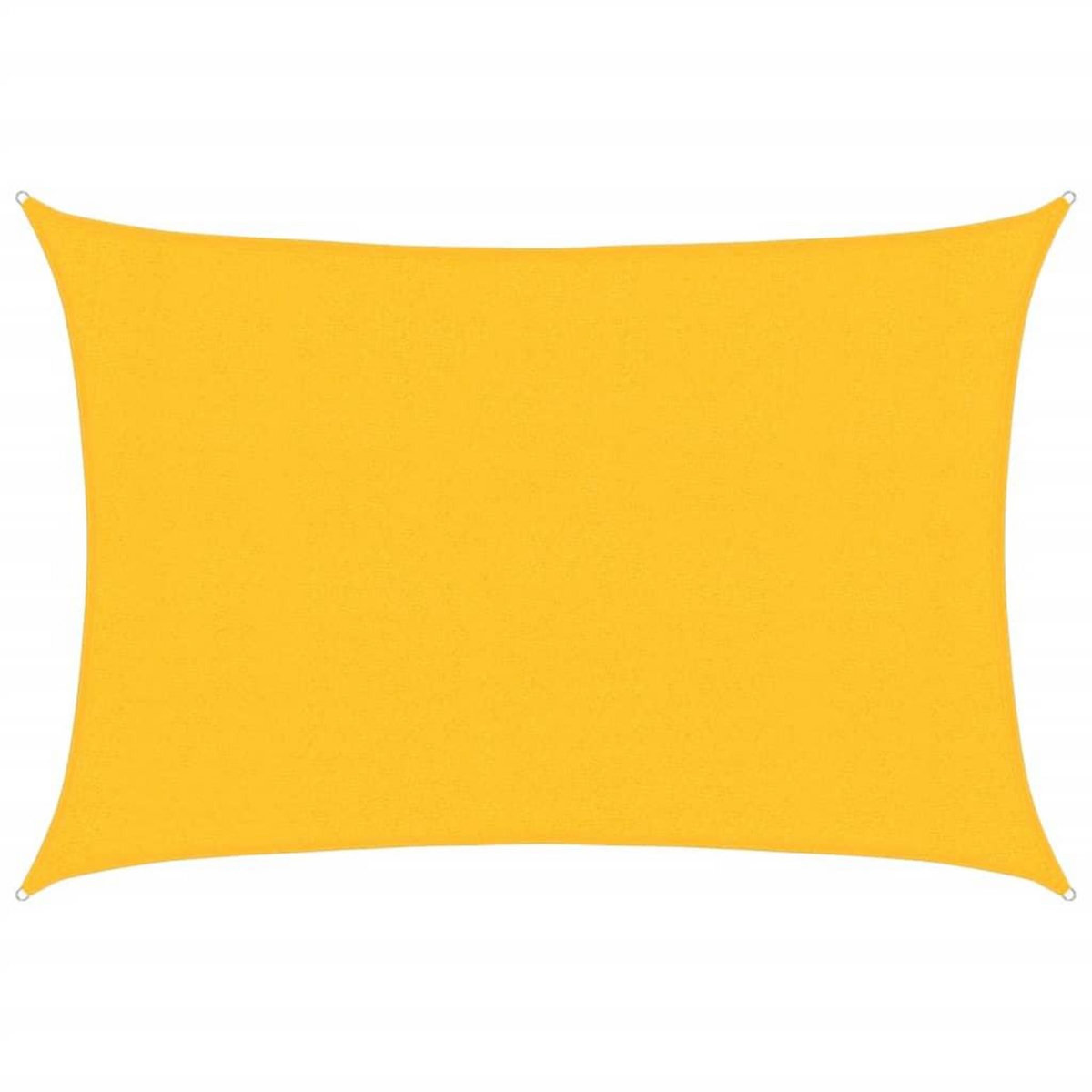VIDAXL Voile d'ombrage 160 g/m^2 Jaune 3x4 m PEHD