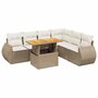 Voir la diapositive 2 : VIDAXL Salon de jardin avec coussins 7 pcs beige resine tressee