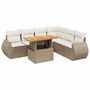 Voir la diapositive 2 : VIDAXL Salon de jardin avec coussins 7 pcs beige resine tressee