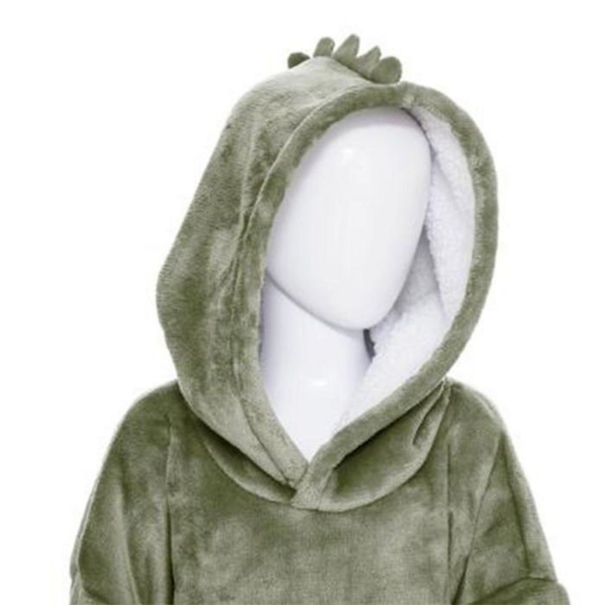 Atmosphera Kids Plaid Sweat Capuche Enfant  Dino  60x95cm Vert