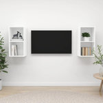 VIDAXL Meubles TV muraux 2 pcs Blanc Bois d'ingenierie
