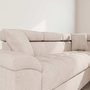 Voir la diapositive 4 : BEST MOBILIER Camille - canapé d'angle droit 5 places convertible avec têtières et coffre en velours texturé