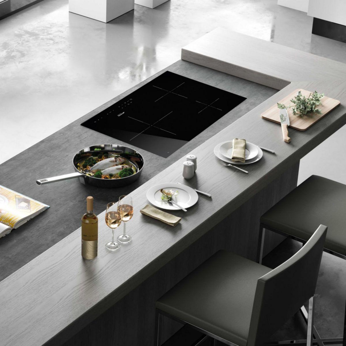 SMEG Table de cuisson induction 60cm 3 feux 7200w noir - si5632d