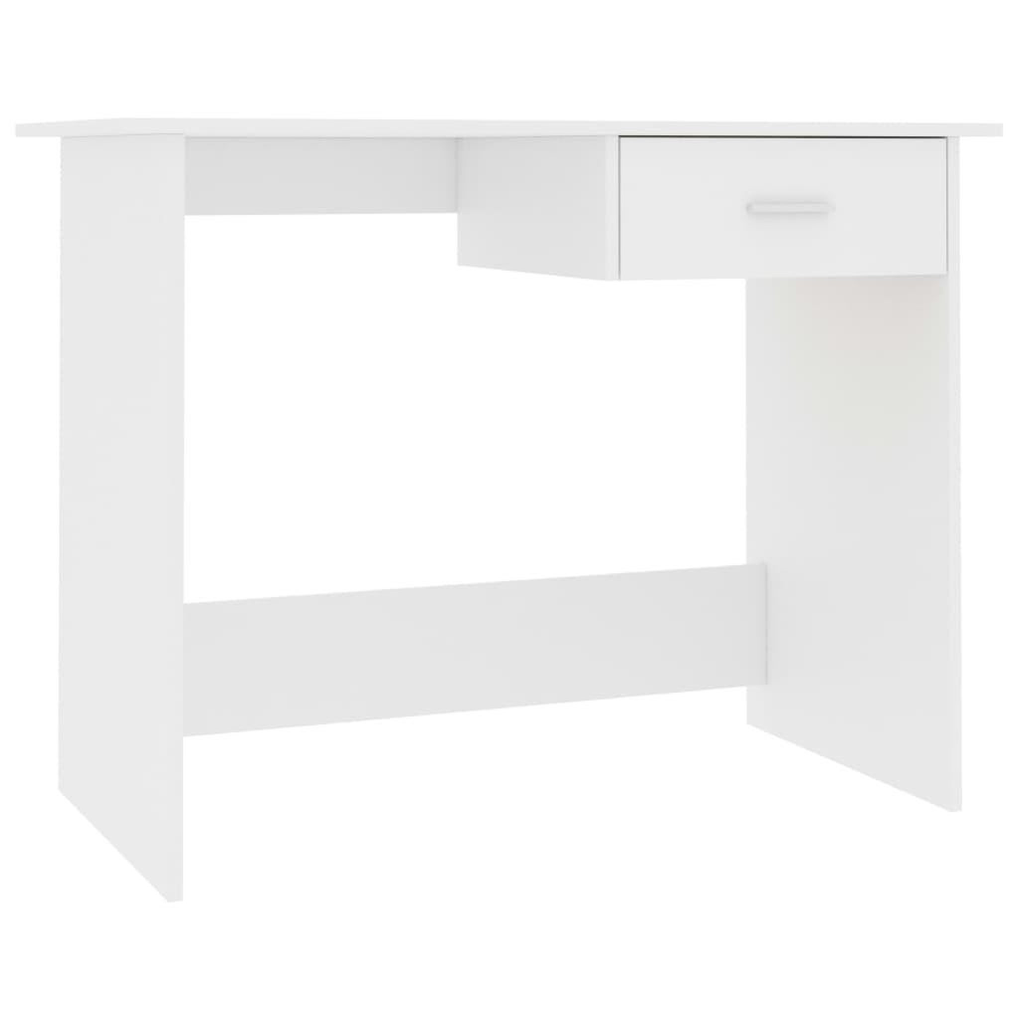Voir la diapositive 2 : VIDAXL Bureau Blanc 100 x 50 x 76 cm Bois d'ingenierie