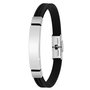 Voir la diapositive 1 : SC CRYSTAL Bracelet homme en silicone et acier inoxydable