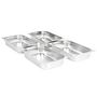 Voir la diapositive 2 : VIDAXL Récipients Gastronorm 4 pcs GN 1 1 100 mm Acier inoxydable