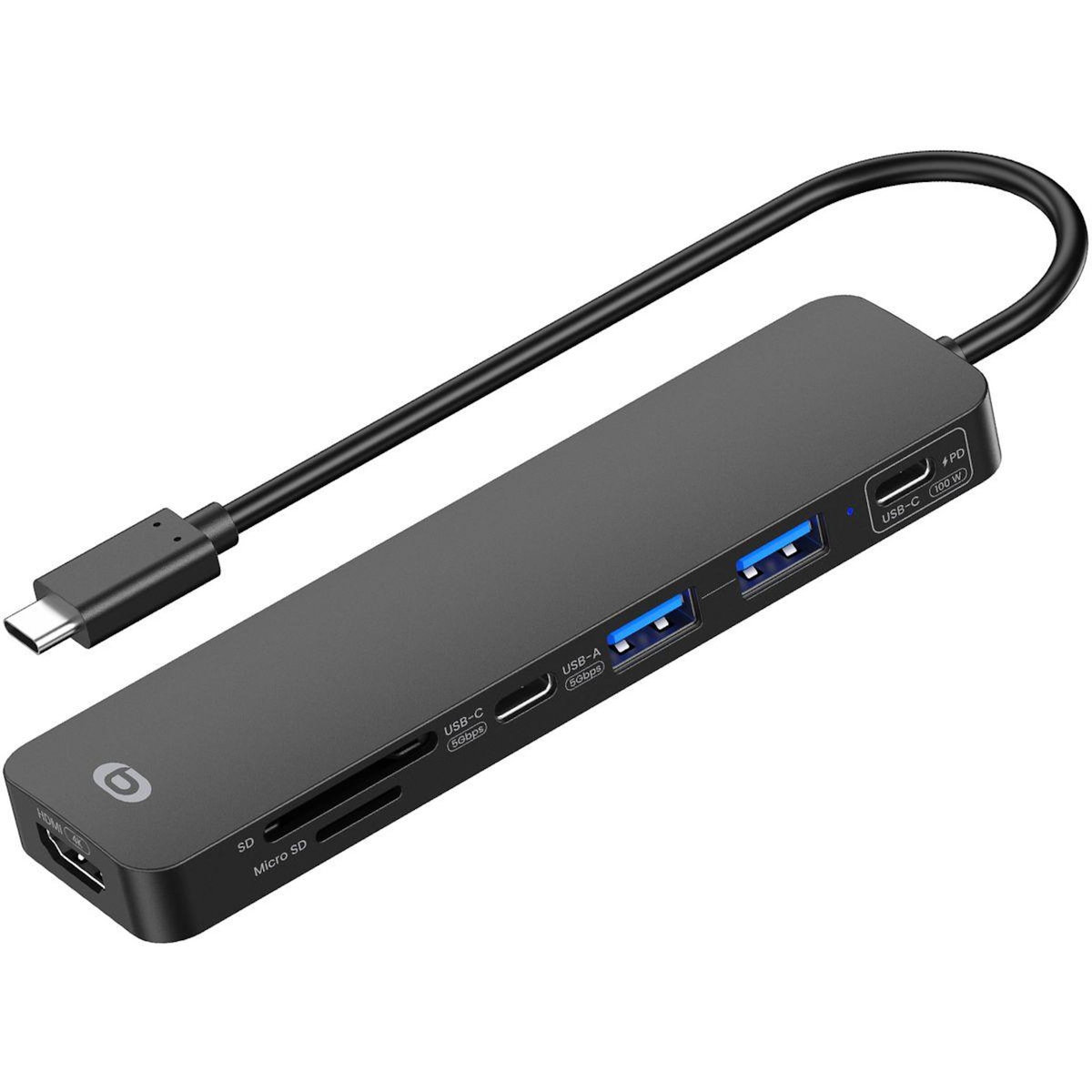 ESSENTIEL B Hub 7 en 1 USB C noir