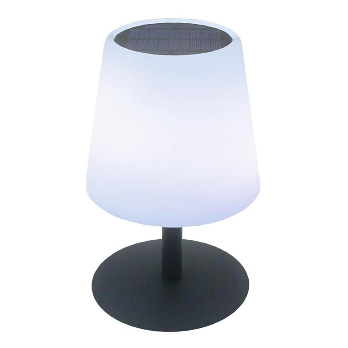Lumisky Lampe de table solaire STANDY TINY Blanc Acier H25cm