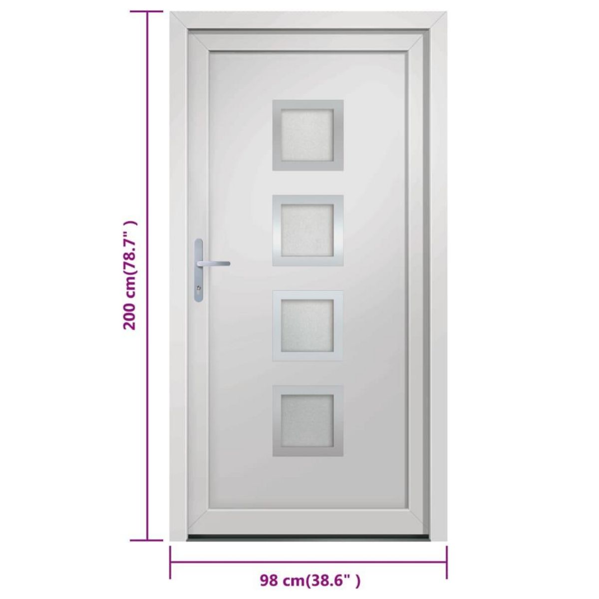 VIDAXL Porte d'entree Blanc 98x200 cm PVC