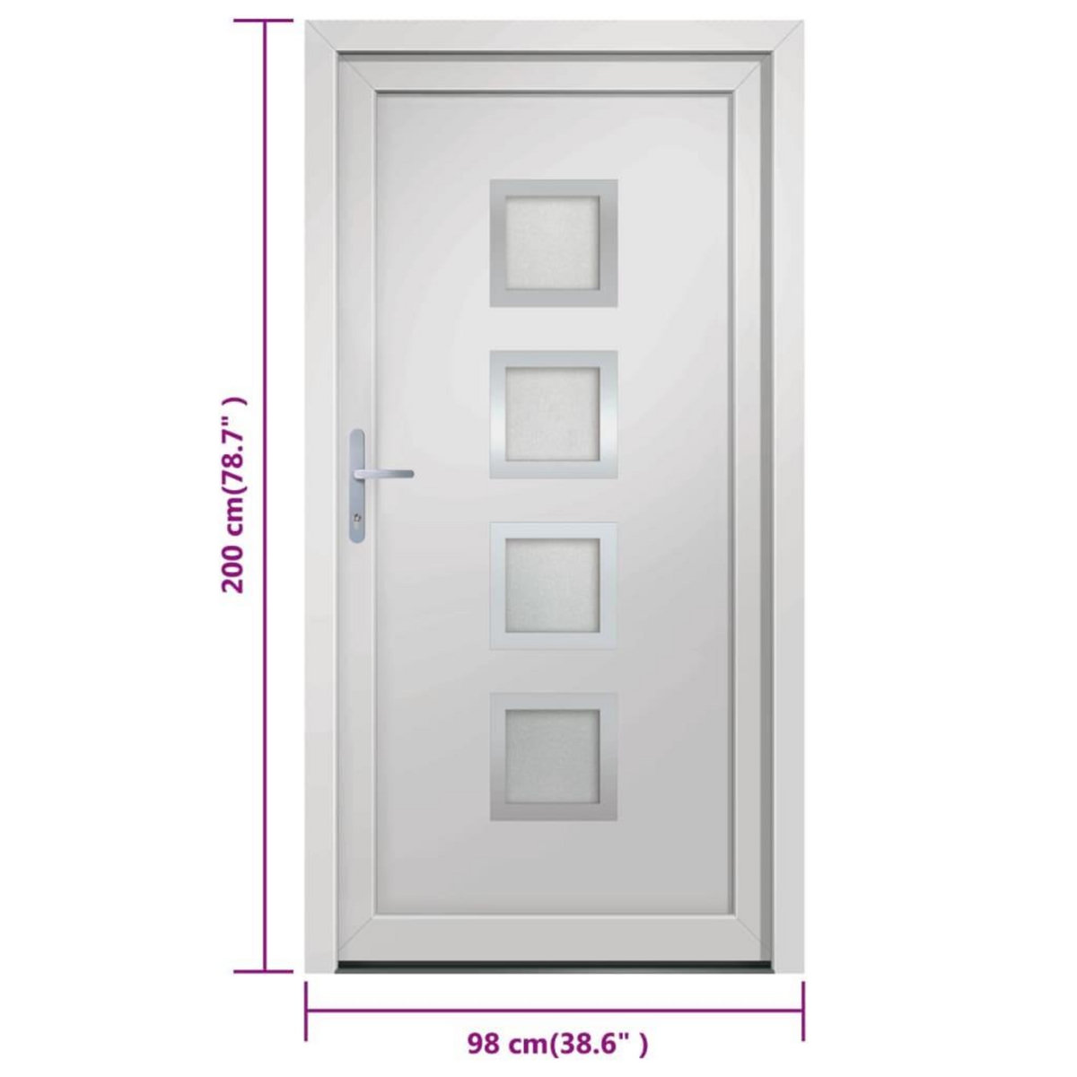 VIDAXL Porte d'entree Blanc 98x200 cm PVC