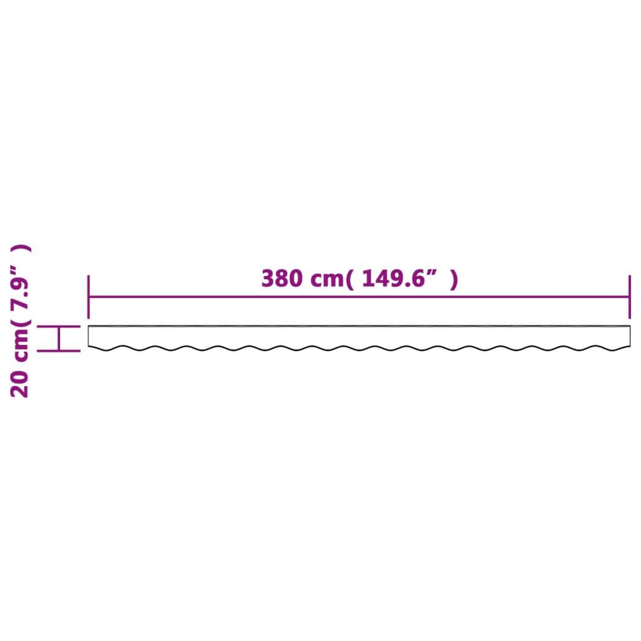 Voir la diapositive 6 : VIDAXL Tissu de remplacement de cantonniere d'auvent anthracite blanc