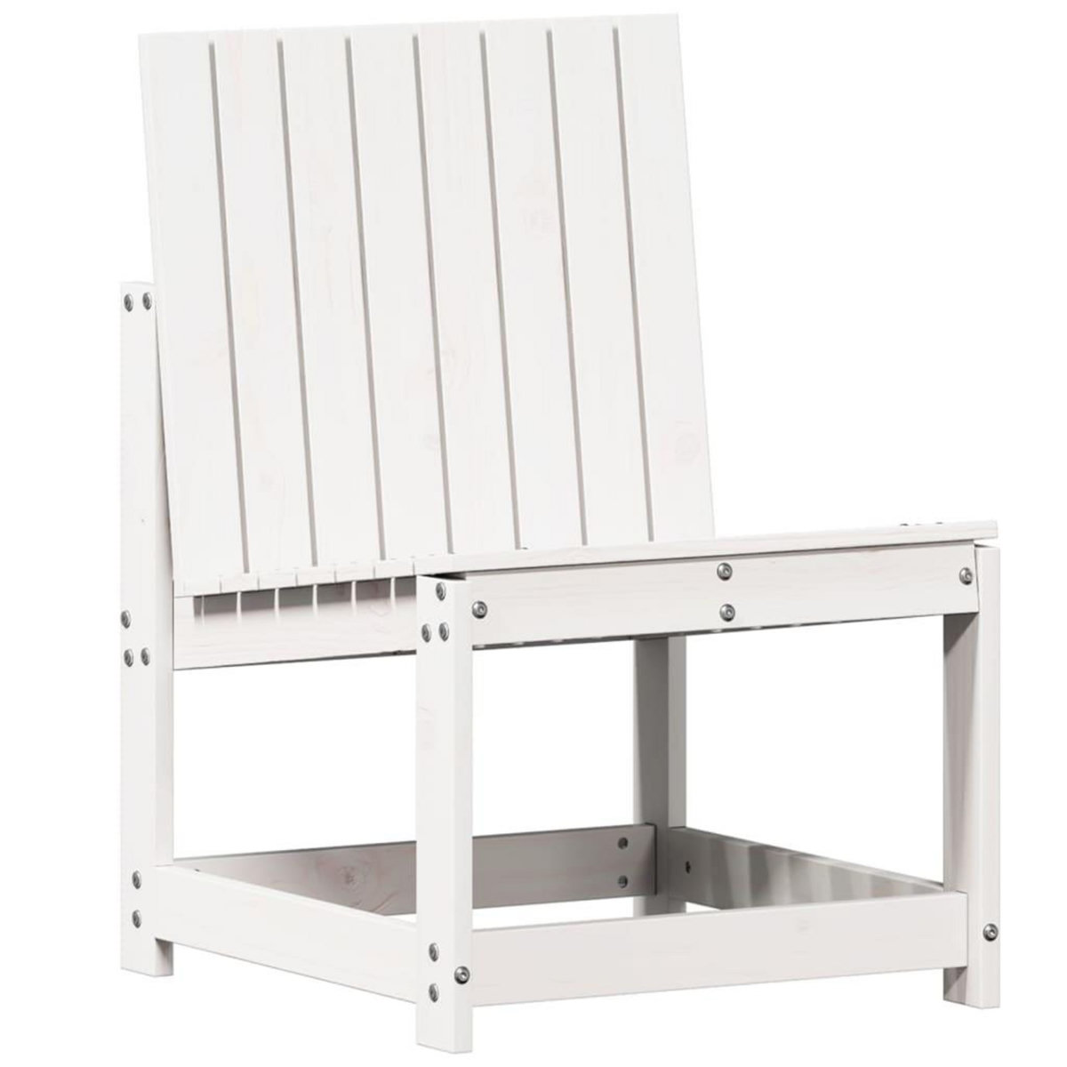 VIDAXL Salon de jardin 3 pcs blanc bois massif de pin
