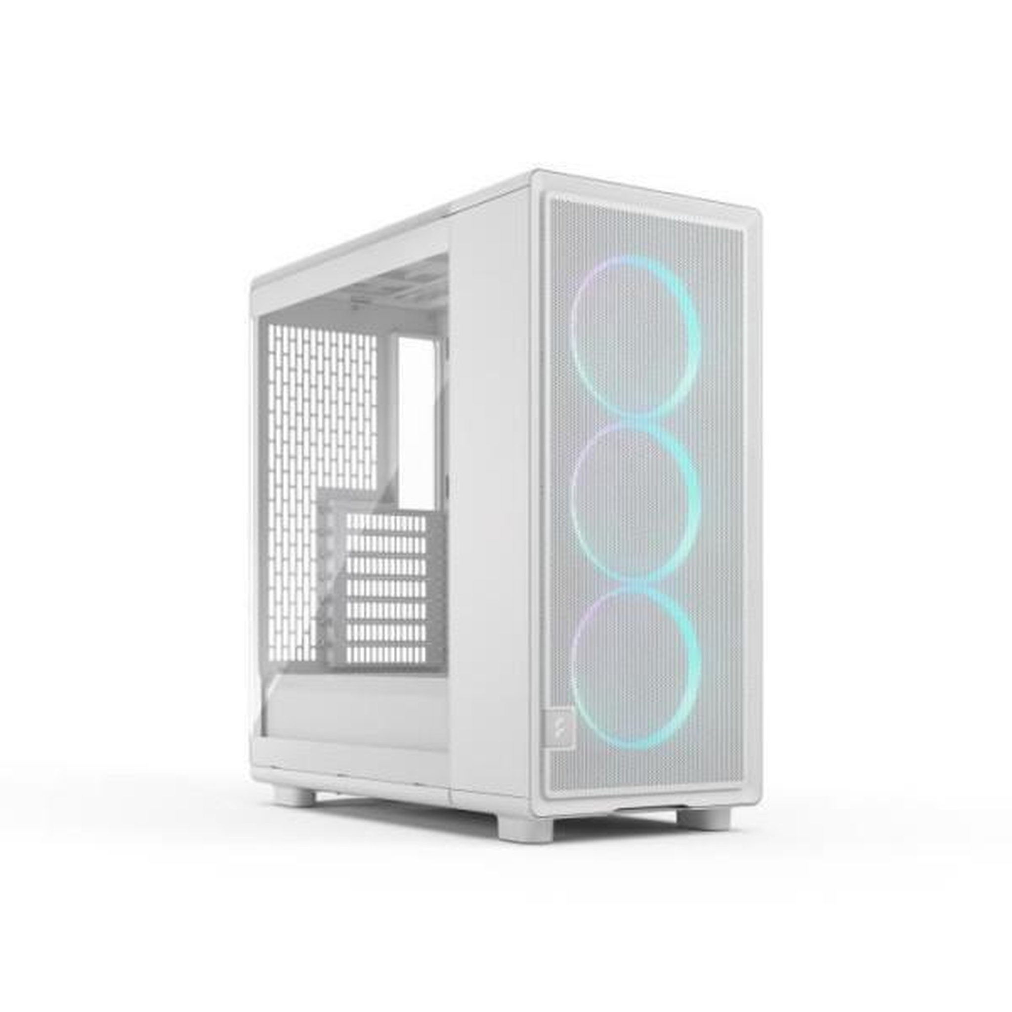 Fractal Design Boîtier PC - Fractal Design - FD-C-EPO1A-05 - Blanc - Verre trempé - Éclairage RGB - 3 ventilateurs inclus