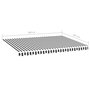 Voir la diapositive 6 : VIDAXL Tissu de remplacement pour auvent Anthracite et blanc 4x3 m