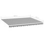 Voir la diapositive 6 : VIDAXL Tissu de remplacement pour auvent Anthracite et blanc 4x3 m