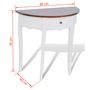 Voir la diapositive 6 : VIDAXL Table console avec tiroir et dessus de table marron Demi-ronde